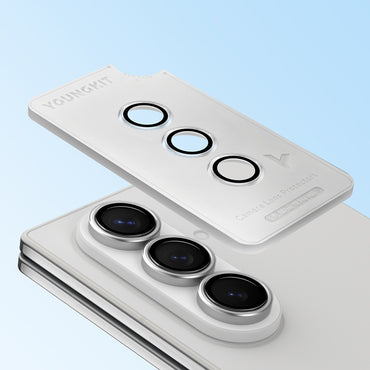 Galaxy Z Fold 7 Youngkit Alloy Original Parlama Önleyici Kamera Lens Koruyucu + Kolay Uygulama Aparatlı