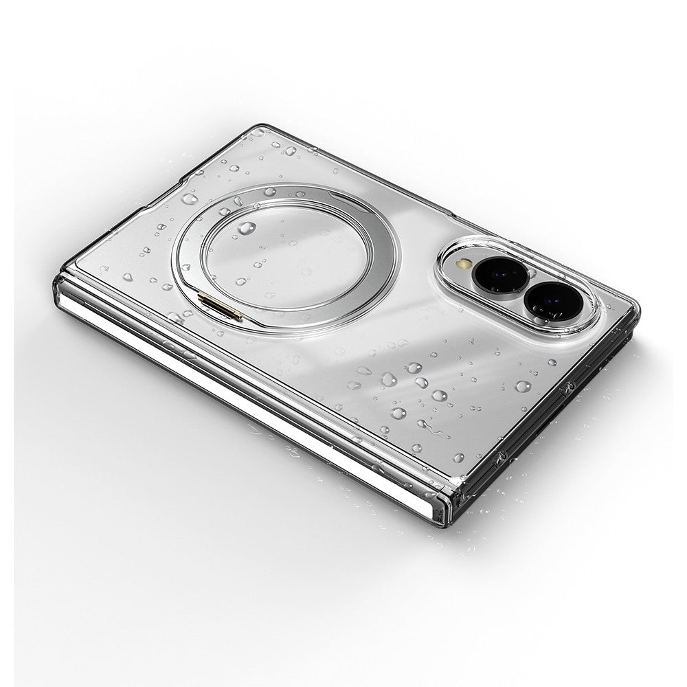 Galaxy Z Fold 8 Kılıf M-safe Şarj Özellikli Transparan Sert PC Wlons Pita Standlı Kapak