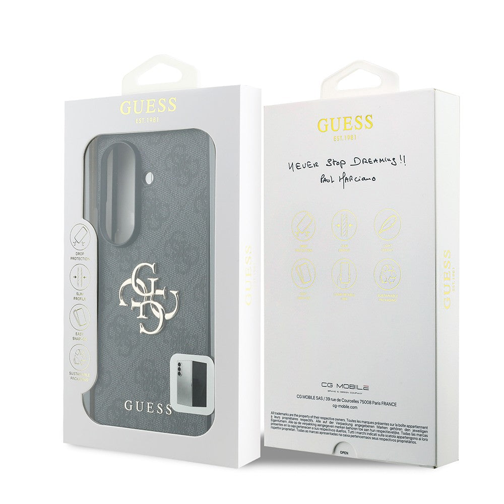 Galaxy Z Fold 8 Ultra Kılıf Guess Orjinal Lisanslı PU Deri 4G Desenli Yazı Logolu Kapak
