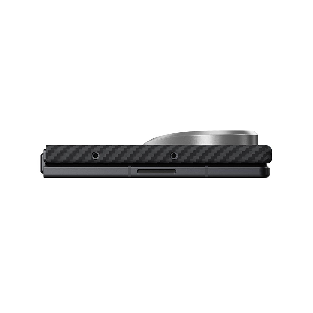 Galaxy Z Fold 8 Ultra Kılıf M-safe Şarj Özellikli 600D Aramid Karbon Fiber Pitaka Edge Serisi Black-Grey Twill Kapak