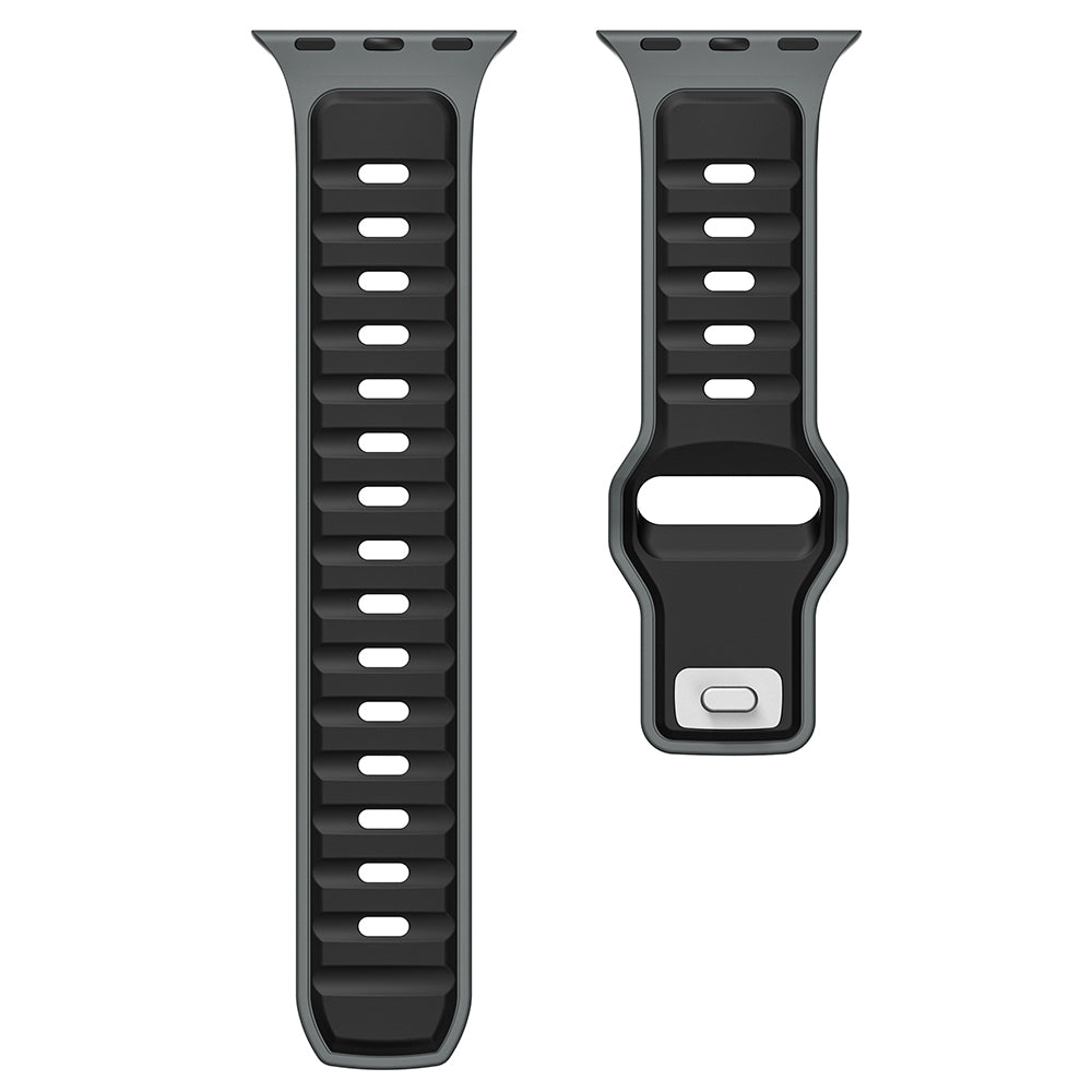 Gear S3 Zore KRD-135 22mm Silikon Kordon Strap Kayış Koyu Yeşil-Siyah