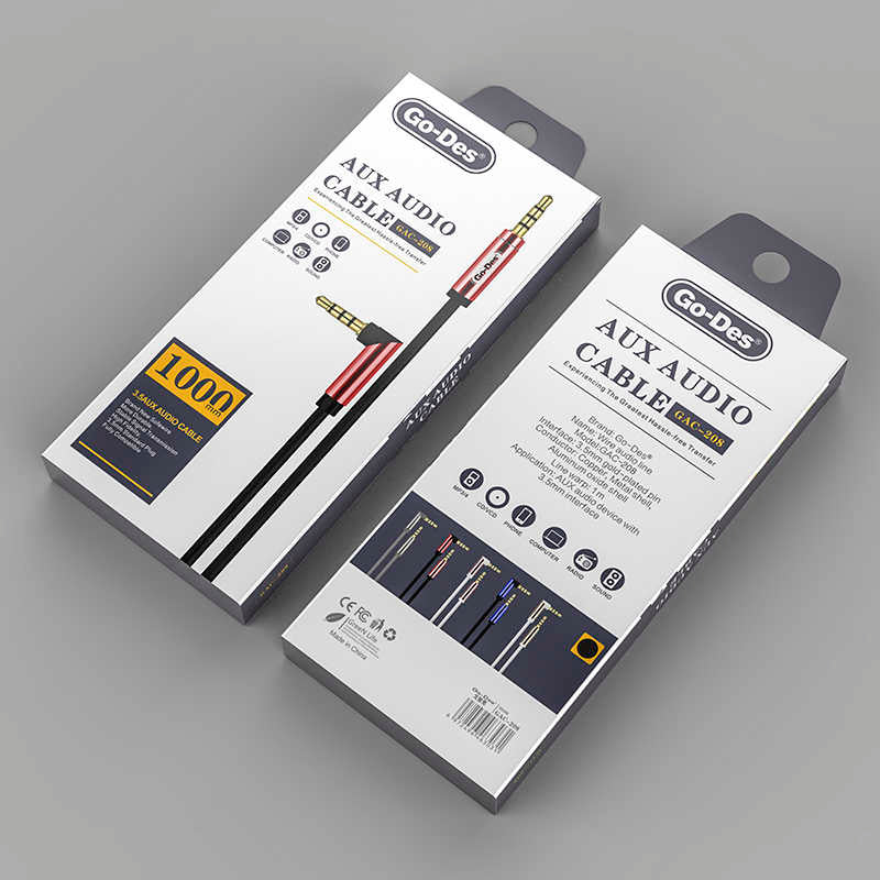 Go Des GAC-208 Audio Aux Cable Rose Gold