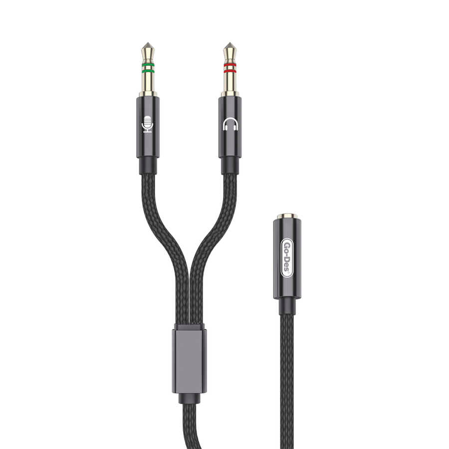 Go Des GAC-222 Microphone Headphone Converter Black 