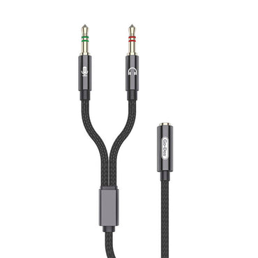 Go Des GAC-222 Microphone Headphone Converter Black 