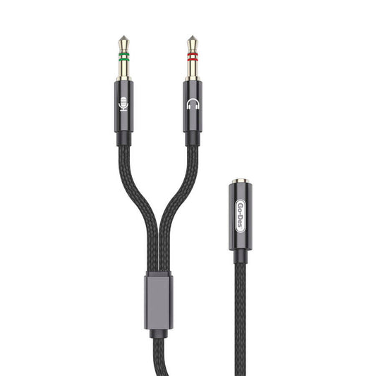 Go Des GAC-222 Microphone Headphone Converter Black 