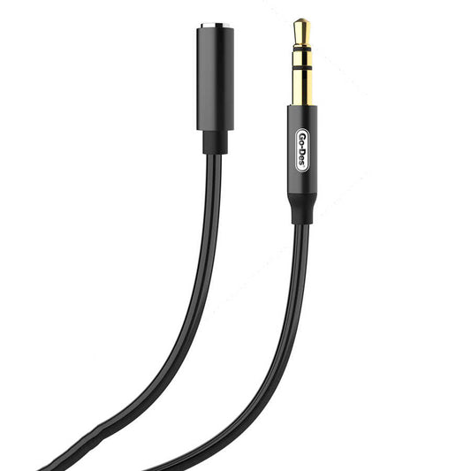 Go Des GAC-226 3.5mm To Aux Audio Cable Black 