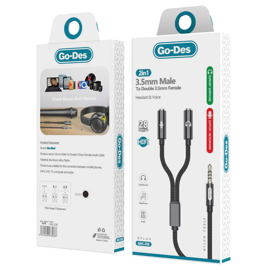 Go Des GAC-228 Headphone and Microphone Tip Replicator Black 