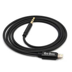 Go Des GAC-301 Lightning Aux Cable Black