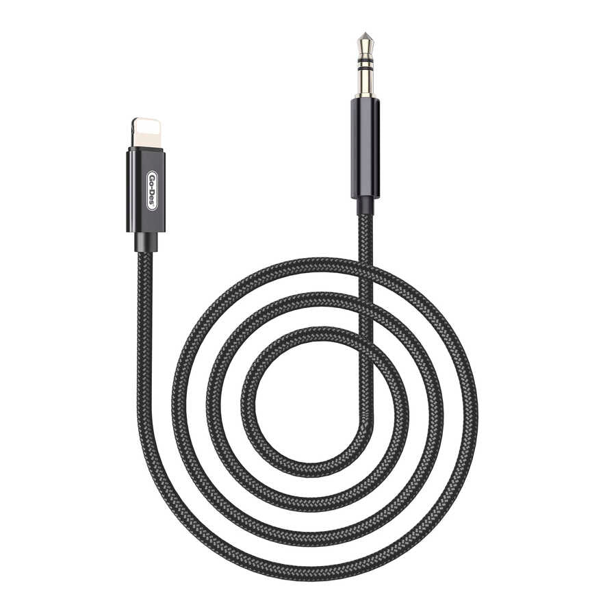 Go Des GAC-303 Lightning To 3.5mm Aux Cable Black