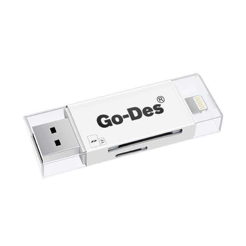 Go Des GD-DK102 Lightning Card Reader White