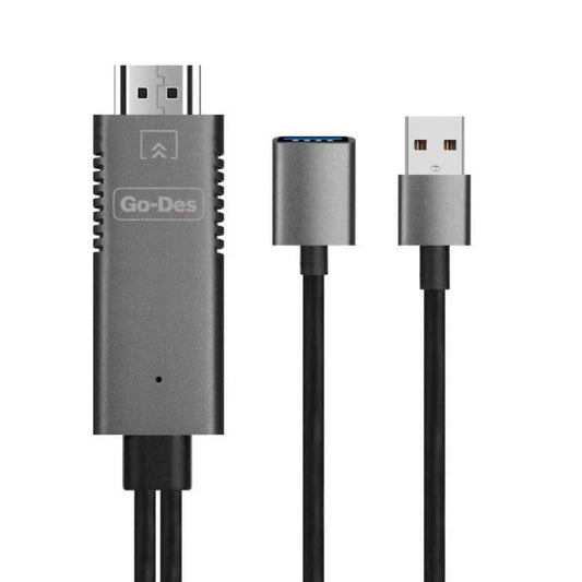 Go Des GD-8271 3 in 1 FHD Cable Black