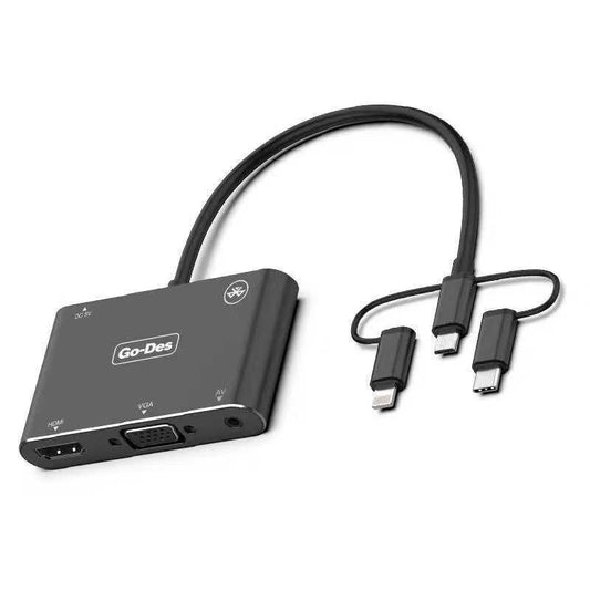 Go Des GD-8762 5 in 1 Mobile HD Screen Player Black