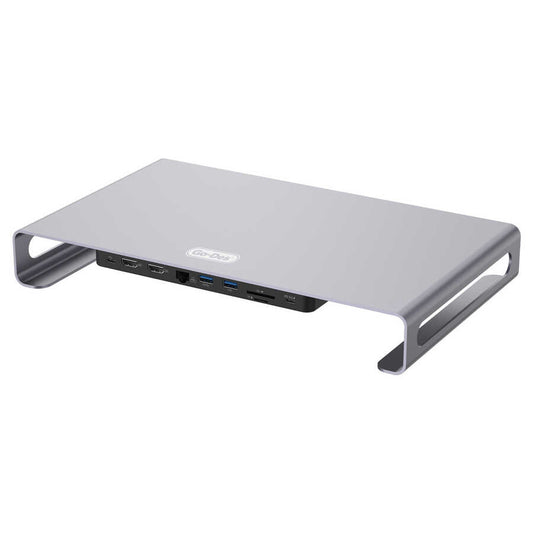 Go Des GD-9126 Hub Supported Laptop Stand Docking Station Stand Gray