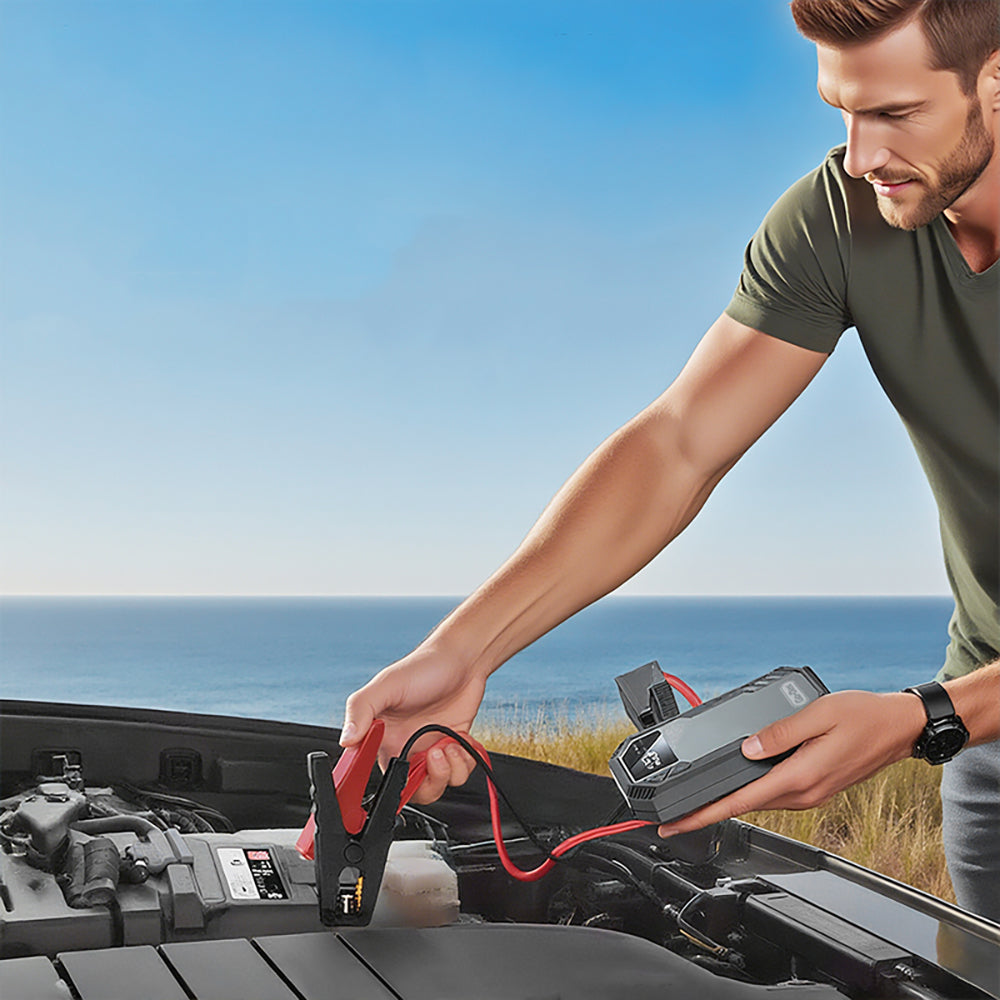 Go Des GD-B635 LED Işıklı Araç Akü Acil Durum Takviye Güç Kaynağı 12V Siyah