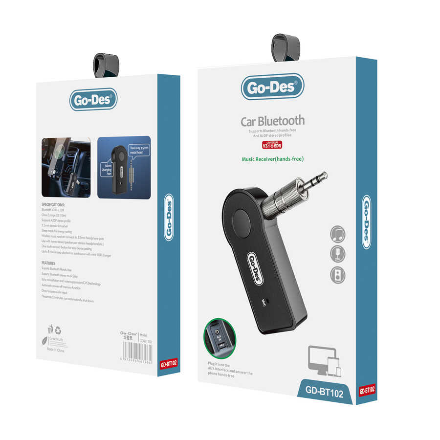 Go Des GD-BT102 Bluetooth Receiver Black