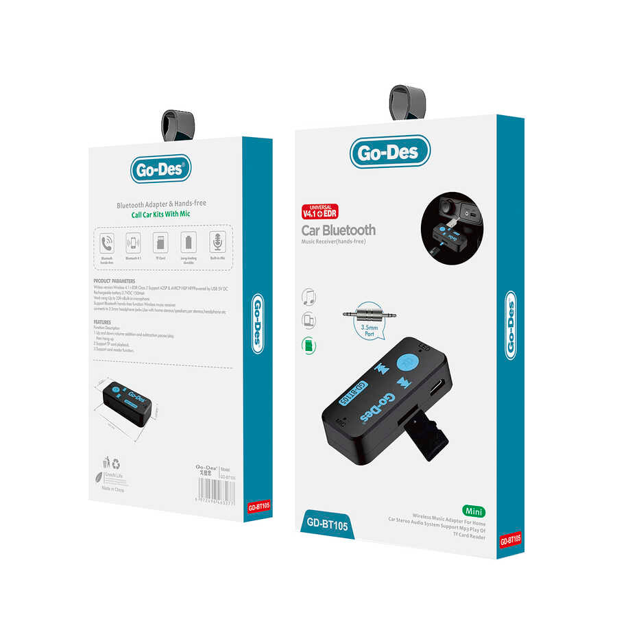 Go Des GD-BT105 Bluetooth Receiver Black