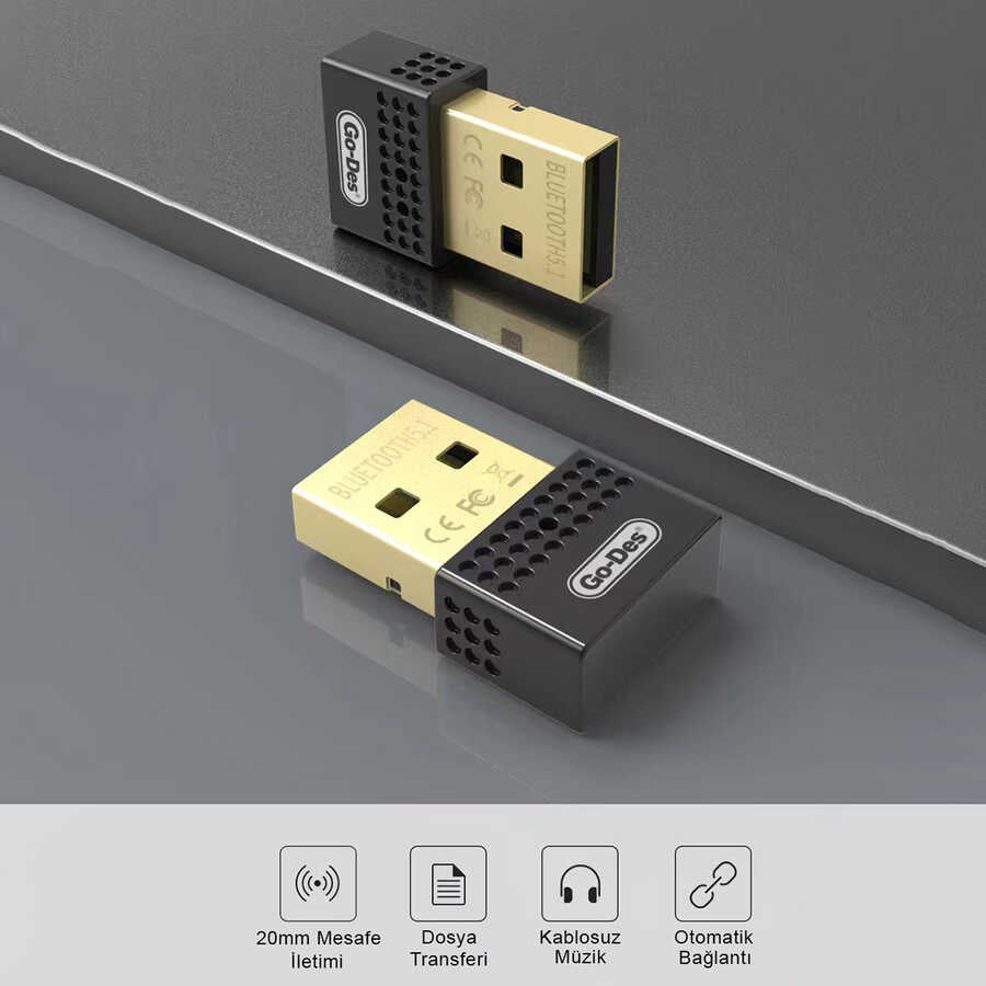 Go Des GD-BT112 USB Bluetooth Adapter Black 