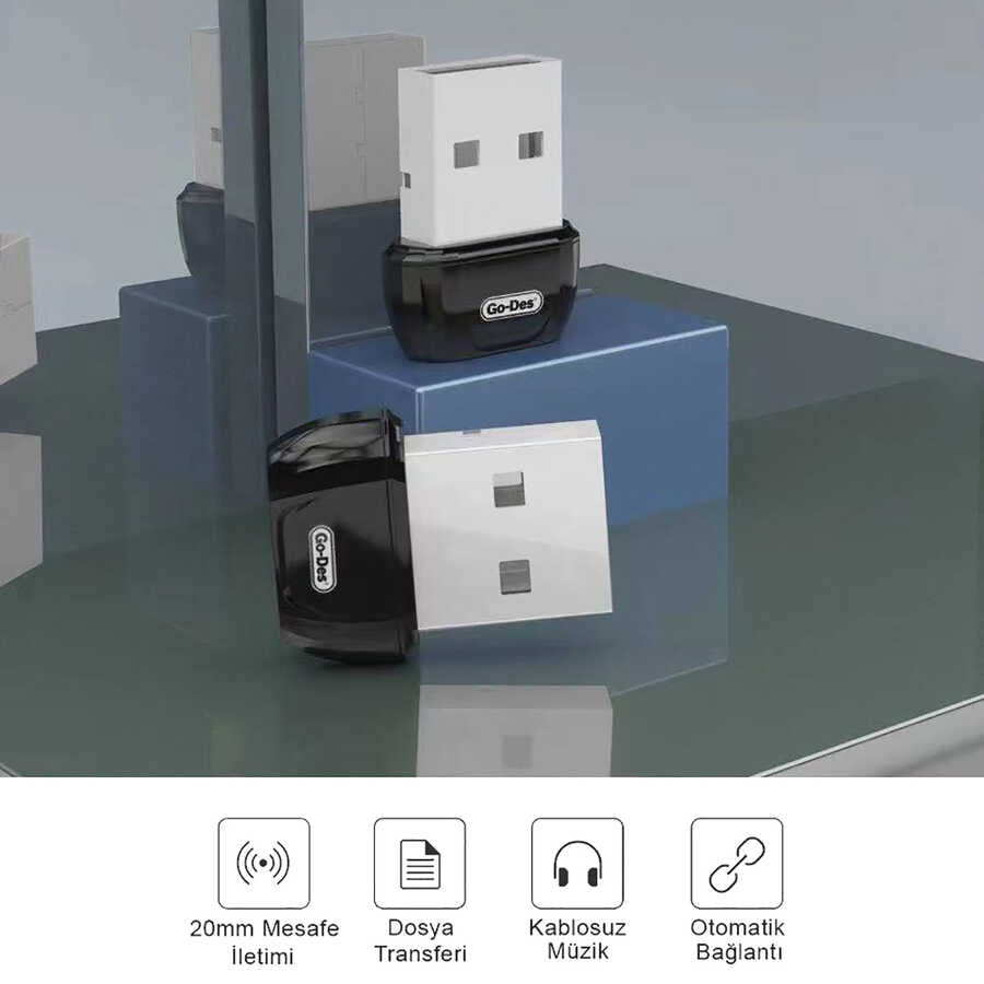 Go Des GD-BT113 USB Bluetooth Adapter Black 