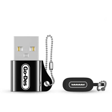 Go Des GD-CT028 Type-C To Usb Converter Black 