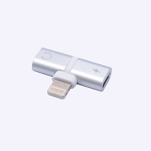 Go Des GD-CT013 2 in 1 Lightning Headphone and Charger Converter Connector Gray