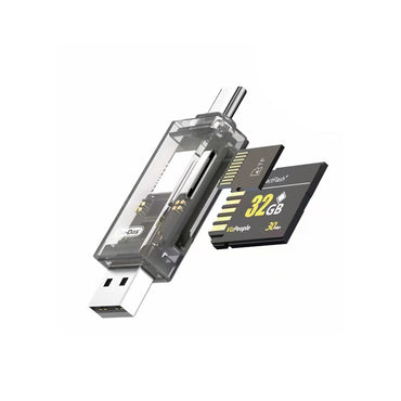 Go Des GD-DK006 Type-C & USB-A Çıkışlı 4 in 1 OTG Hafıza Kart Okuyucu Siyah