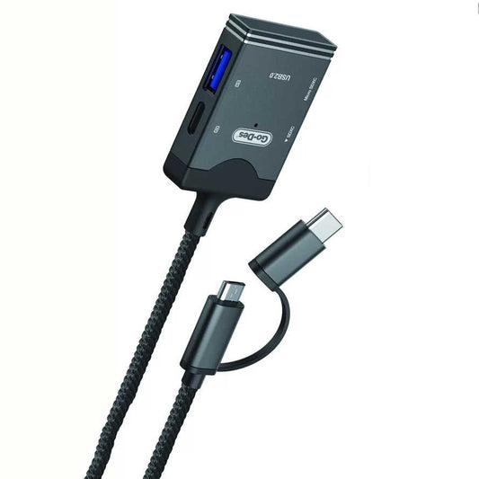 Go Des GD-DK106 5 in 1 OTG Memory Card Reader Black