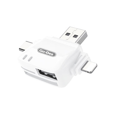 Go Des GD-DK121 6 in 1 OTG Hafıza Kart Okuyucu Beyaz