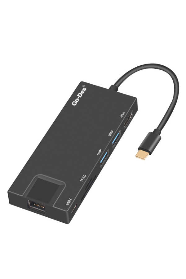 Go Des GD-DK828 7 in 1 USB-C Cable Black