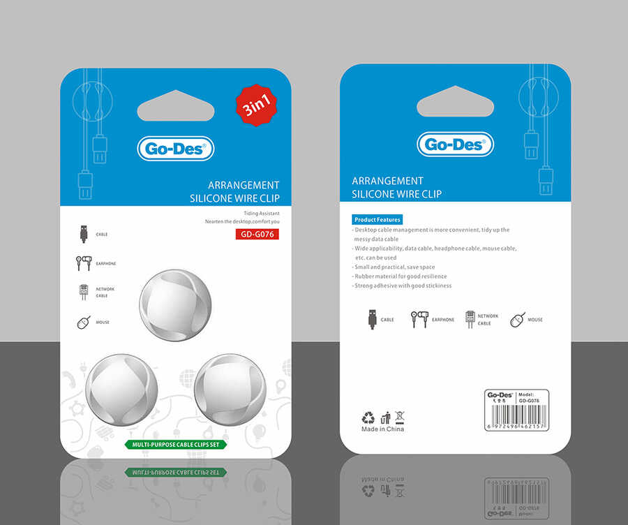 Go Des GD-G076 Cable Organizer White