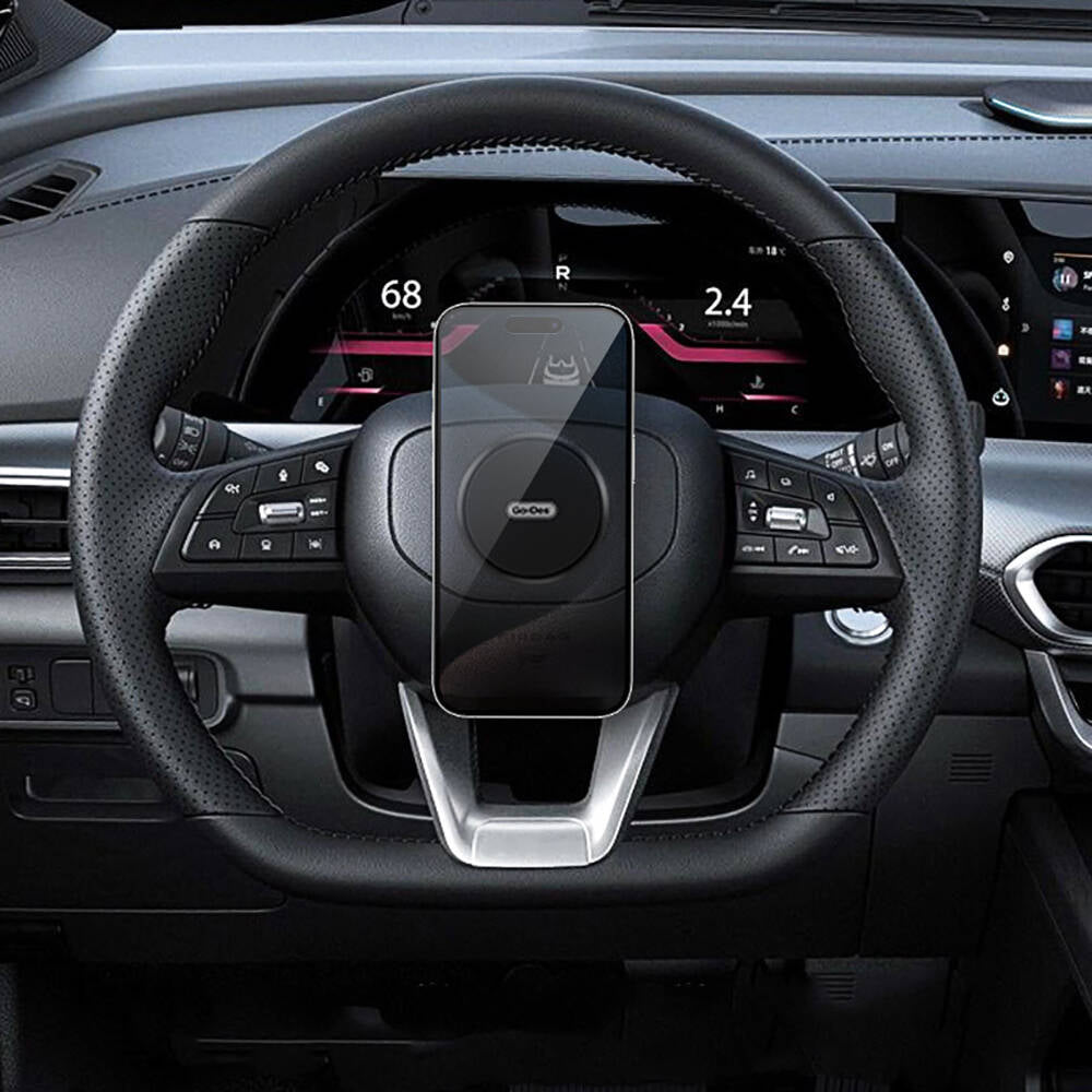 Go Des GD-HD303 Magnetic Steering Wheel Design Car Phone Holder with Gyroscopic Stabilization Black 