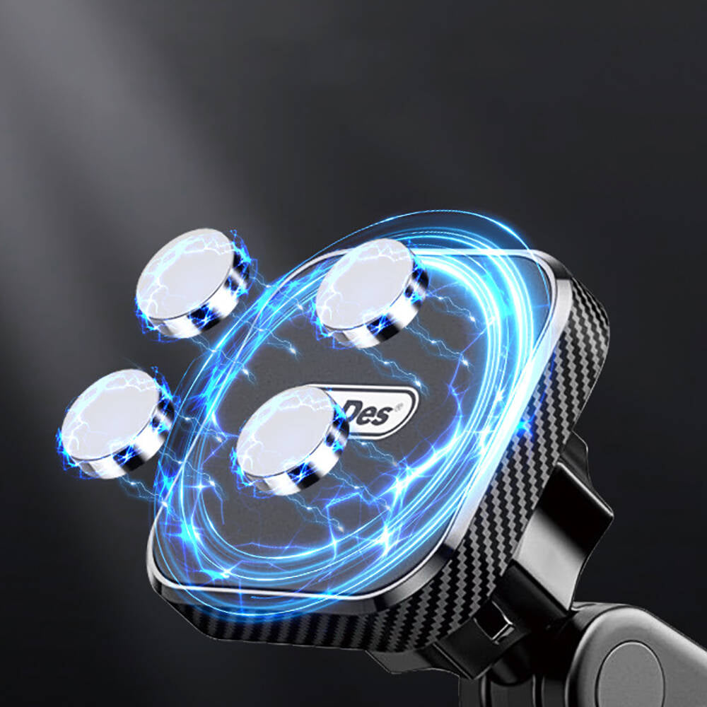 Go Des GD-HD303 Magnetic Steering Wheel Design Car Phone Holder with Gyroscopic Stabilization Black 