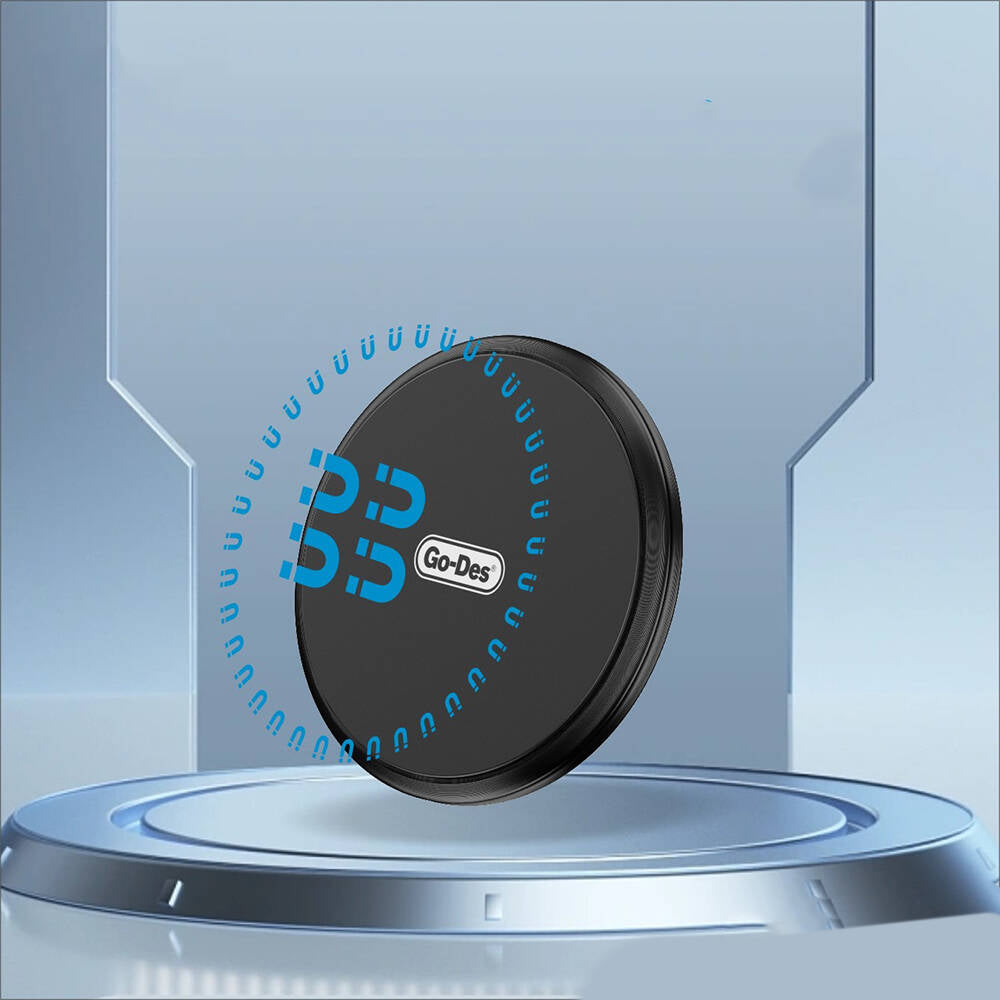 Go Des GD-HD303 Magnetic Steering Wheel Design Car Phone Holder with Gyroscopic Stabilization Black 