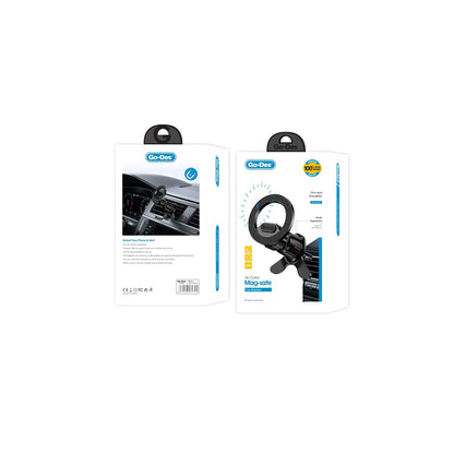 Go Des GD-HD325 M-safe Magnetik 360 Derece Dönebilen Havalandırma Tasarımlı Telefon Tutucu Siyah