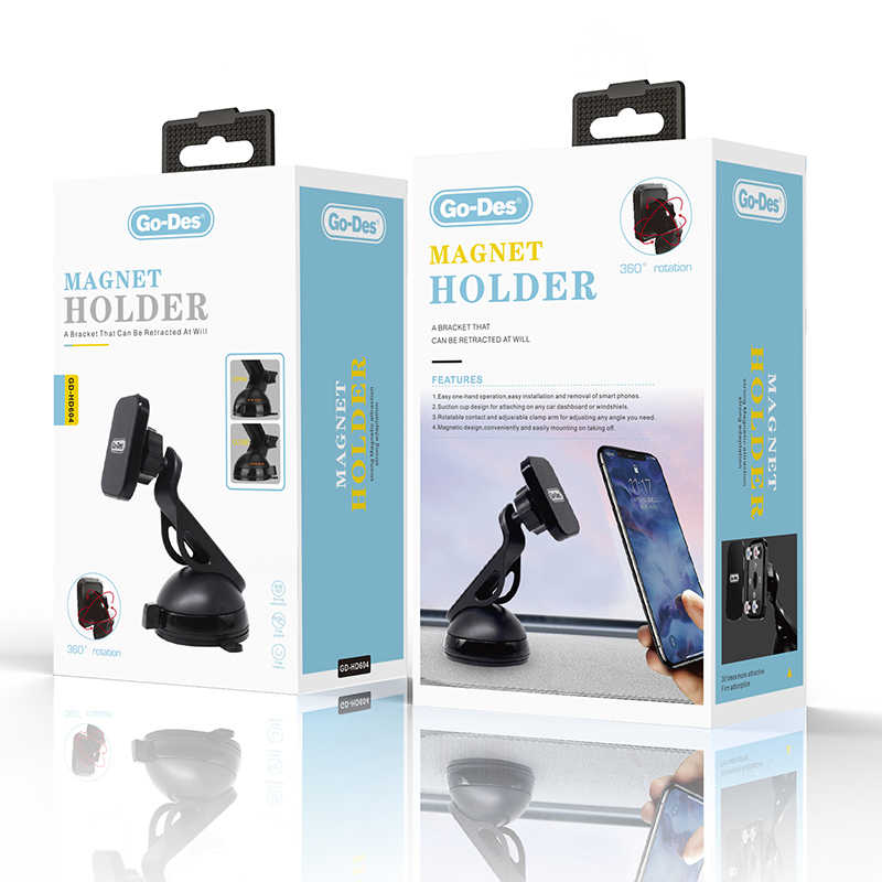 Go Des GD-HD604 Magnetic Car Phone Holder Black 