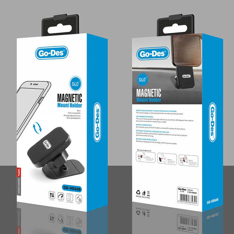 Go Des GD-HD608 Magnetic Car Phone Holder Black