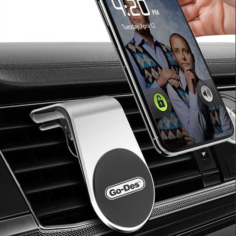 Go Des GD-HD633 Magnetic Car Phone Holder Silver