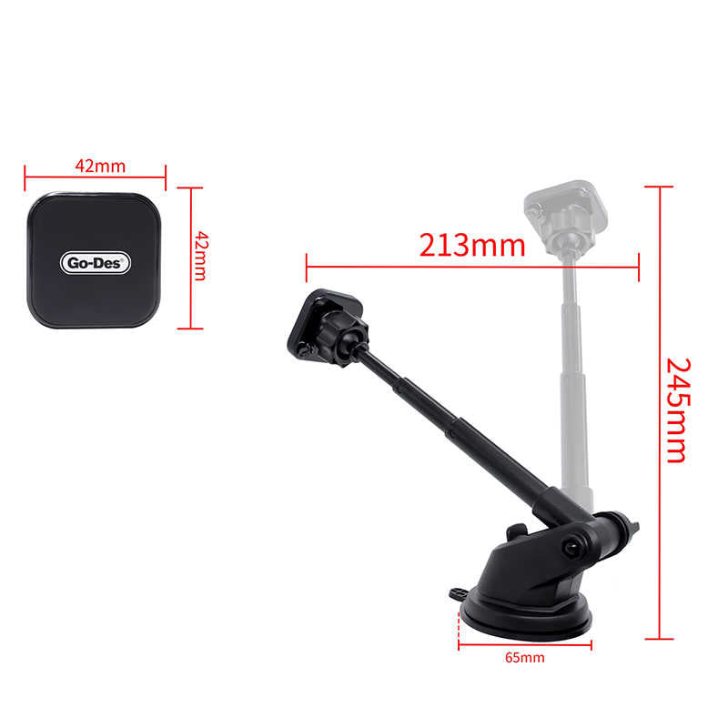 Go Des GD-HD638 Magnetic Car Phone Holder Black