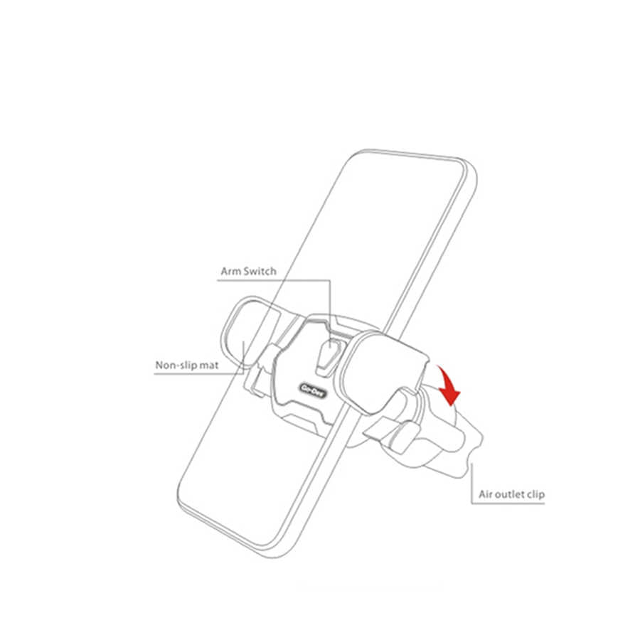 Go Des GD-HD655 Car Phone Holder Black