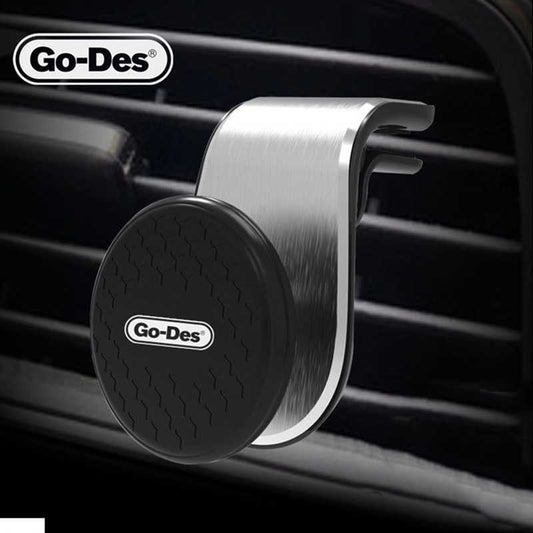 Go Des GD-HD676 L-Shaped Magnetic Car Phone Holder Gray