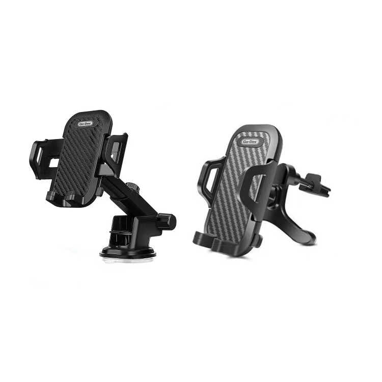 Go Des GD-HD693 2 in 1 Car Phone Holder Black 