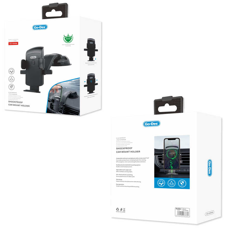 Go Des GD-HD699 Car Phone Holder Black