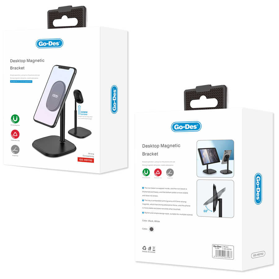 Go Des GD-HD702 Table Tablet - Phone Holder Black 
