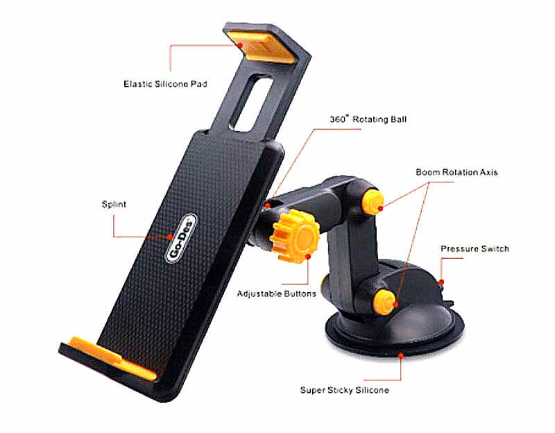 Go Des GD-HD706 Car Phone and Tablet Holder Black 