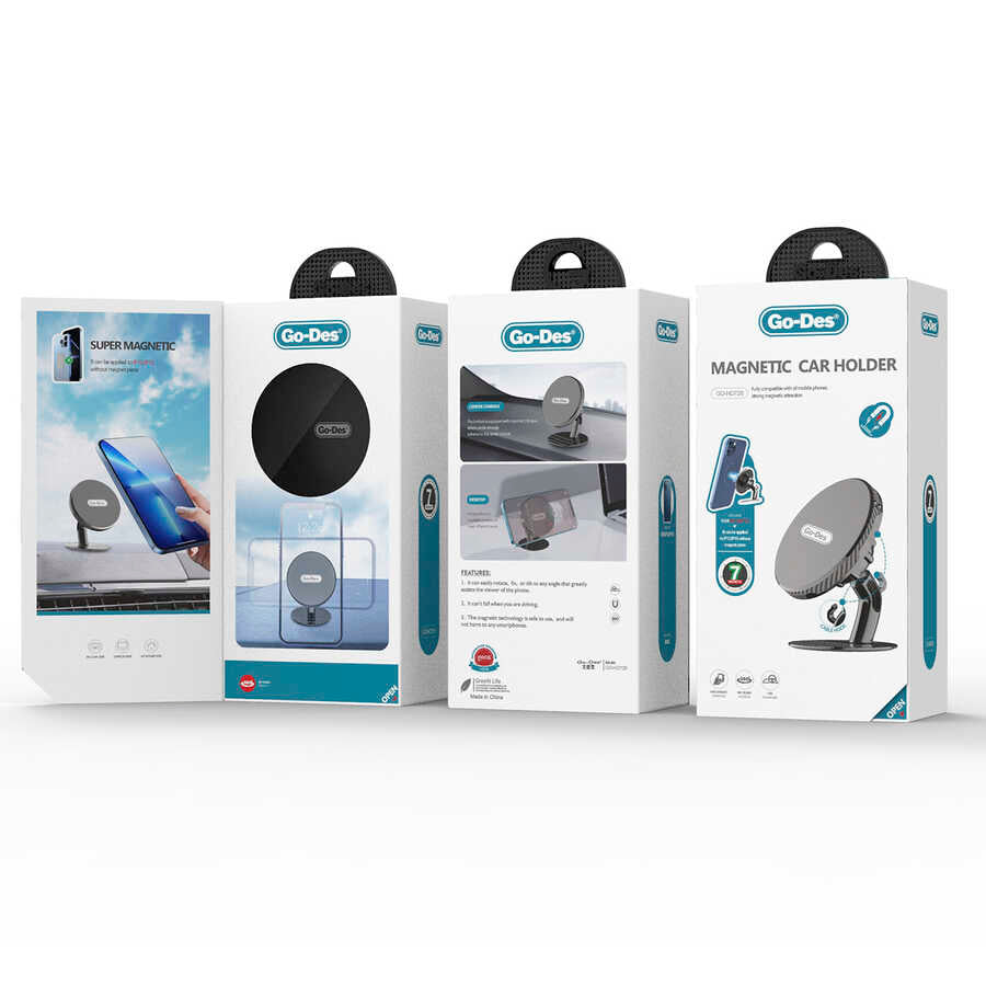 Go Des GD-HD726 Magnetic Car Phone Holder Black 