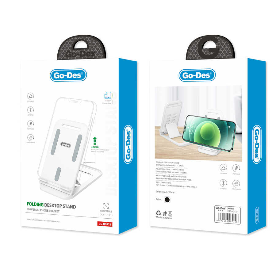 Go Des GD-HD732 Phone Stand White 