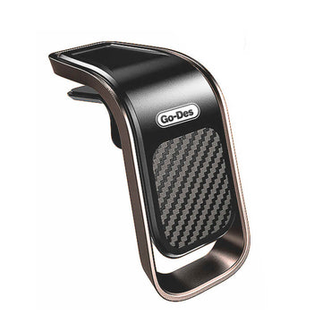 Go Des GD-HD733 L-Shaped Magnetic Car Phone Holder Black 