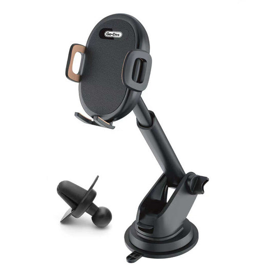Go Des GD-HD753 2 in 1 Car Phone Holder Black 