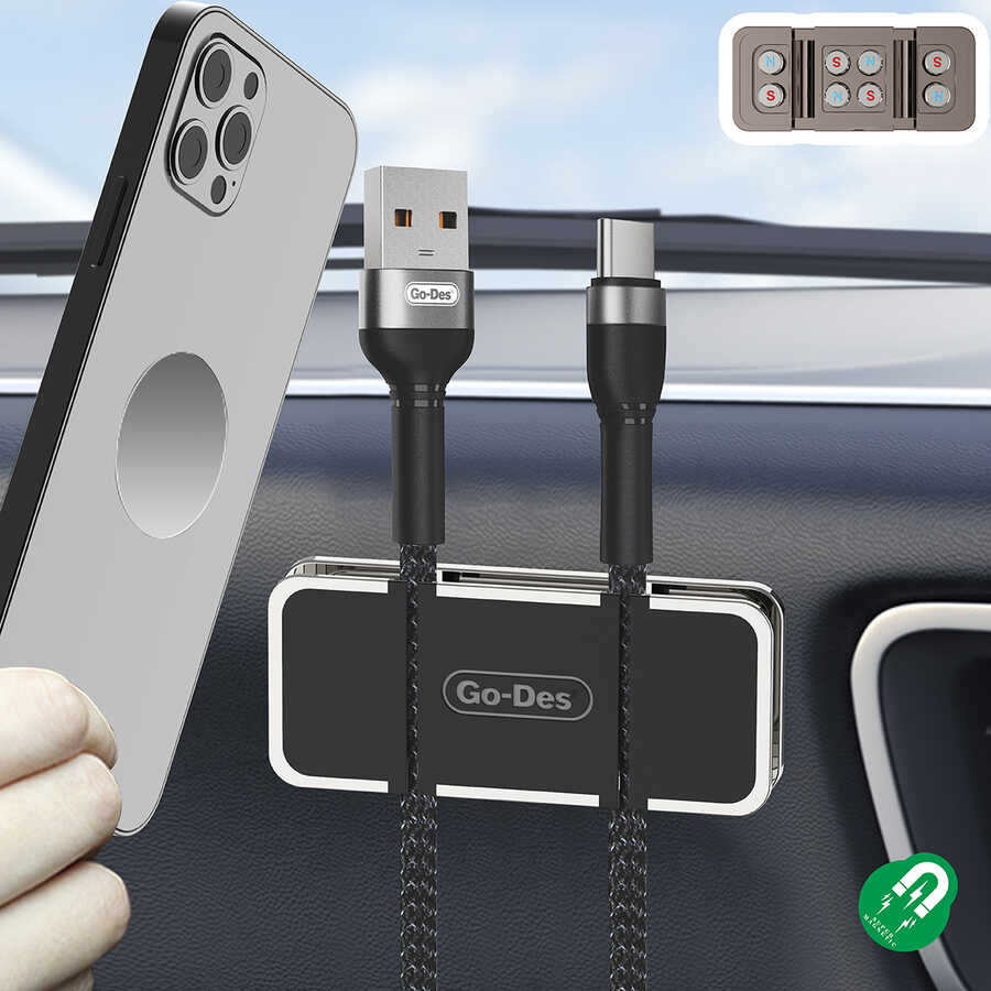 Go Des GD-HD782 Magnetic Car Phone Holder Black 
