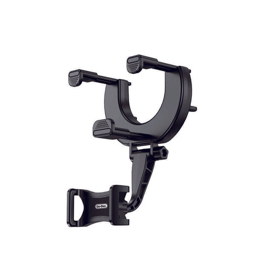 Go Des GD-HD880 Car Rearview Mirror 360 Rotating Head Phone Holder Black