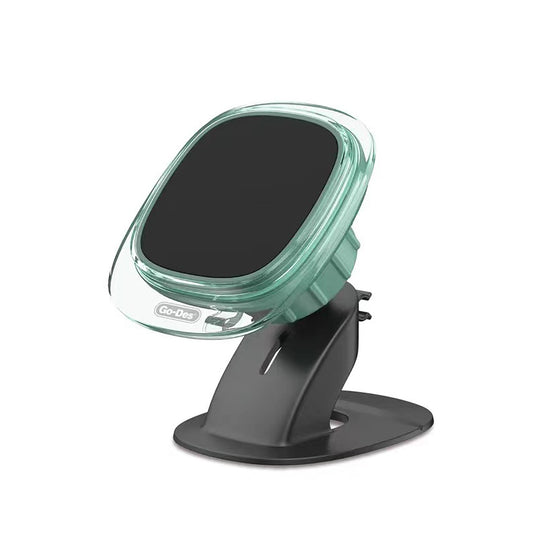 Go Des GD-HD885 Magnetic Stand Cable Organizer Flat Floor Car Phone Holder Black 